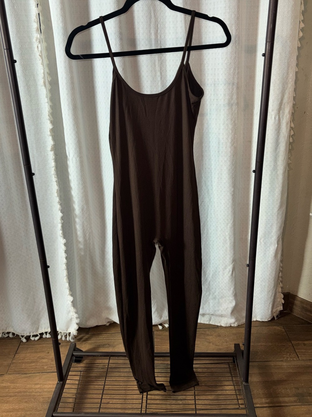 Simple Black Spaghetti Strap Jumpsuit